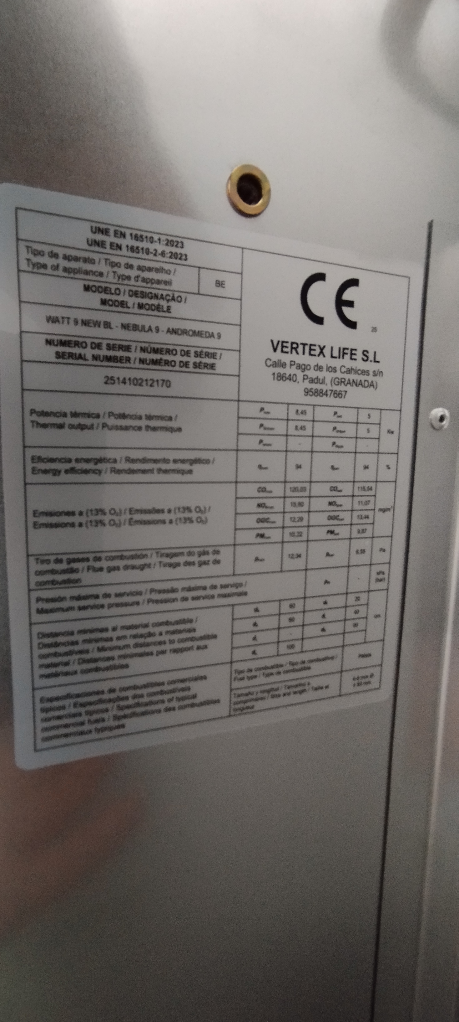 Placa modelo actual